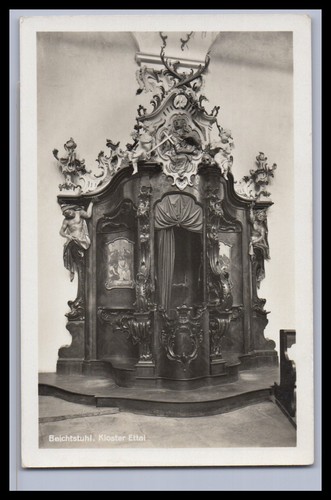 Ansichtskarte kloster ettal - ansichtskarte,
