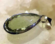 Anhänger mit Prasiolith, 925er Silber - grüner Amethyst -