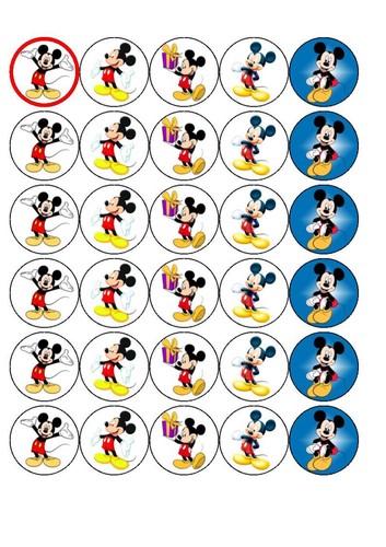 Mickey mouse essbare - 30,