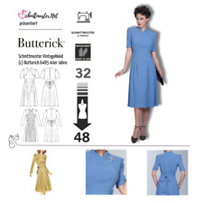 Schnittmuster Vintage 1944 Butterick 6485 Retrokleider 40er Jahre 32-40 / 40-48