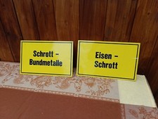 ?C2? 2 x Alu Schild Eisenschrott Buntmetalle Schrott Metalle 
