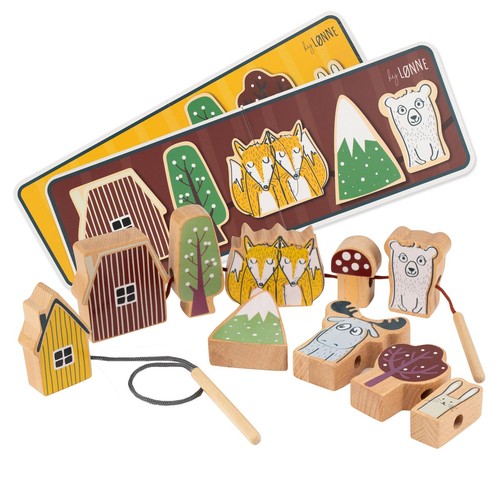 Fädelspiel holz - fädelspiel,