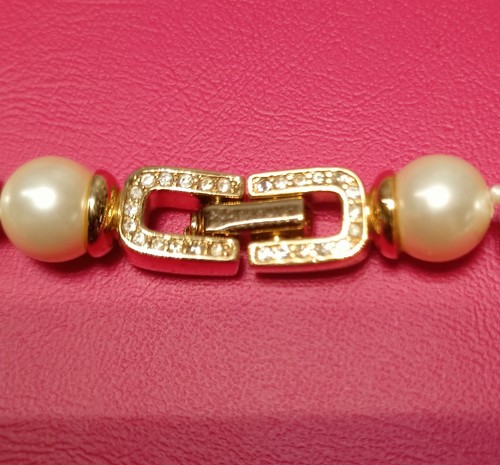 Vintage faux perlenkette gold - vintage,