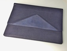 Dokumentenmappe / Aktenmappe / Aktentasche von Hetzel - schwarz / blau 36x25 cm
