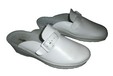 ROHDE NEUSTADT Damen Pantoffeln Weiß Leder Hausschuhe Clogs NEU