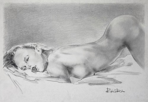 Akt nude naked woman frau - naked,