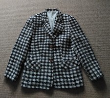 Boucle Blazer Gr.40 Schwarz/Weiß/Grau