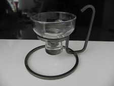 Kerzenleuchter  Iron Danish Glas Gußeisen 1 fach Leuchter 60er J.