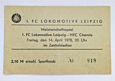 Orig. Ticket 1.FC Lok Leipzig HFC Chemie Halle 77/78 DDR Oberliga Fußball FCL