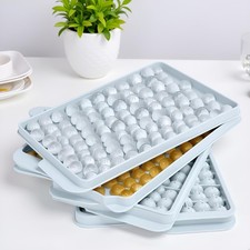 Eiswürfelform-Set Mini-Kugel 4er, Hellblau, Deckel, Box & Schaufel – KANDONEX