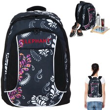 Rucksack Damen Freizeitrucksack Black Paisley Mädchen A4 Paisly Bag 3774 Schwarz