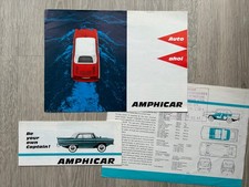 3x Amphicar Prospekt aus GB 1963 1964 Katalog Schwimmwagen English brochure
