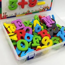 Magnetische Buchstaben Zahlen Spielzeug Kunststoff Lernset Großbuchstaben