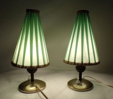 Nachttischlampe Paar Tütenlampe E14 Tischleuchte Retro Look 