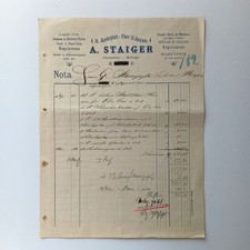 1893 Staiger Uhrmacher Gold Silberwaren Bingen Rechnung Dokument