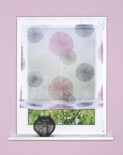 Digitaldruck Schlaufen Raffrollo 60x140 cm Rawlins flieder Kreise