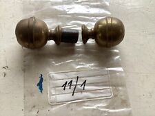 1von2 Messing Endstück Abschlusskappen für Gardinenstangen 1920 Antik Alt