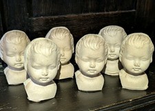 6 alte Puppen Köpfe aus
