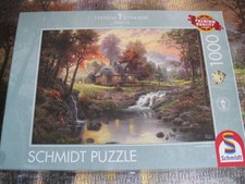 Holzhaus am Bach    1000 Teile    von Schmidt   ( Thomas Kinkade )