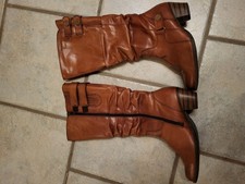 Tamaris - Damenstiefel - Leder - Farbe Cognac - Gr. 38 - Reißverschluß