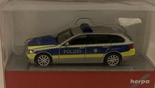 HERPA 092869 BMW 520d TOURING AUTOBAHNPOLIZEI NRW SILBER/BLAU DESIGN