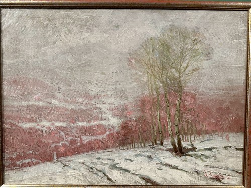 Winterlandschaft ölgemälde - winterlandschaft,