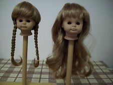 2 Puppenperücken Kunsthaar KU