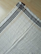 Tischdecke Dralon,155cmx130cm beige mit Brauntönen, große Bordüre in Beige/Braun