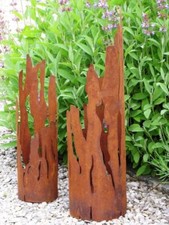 Edelrost Windlicht Fackel Treibholz 43 cm bis 55 cm Gartenfackeln Windlicht Rost