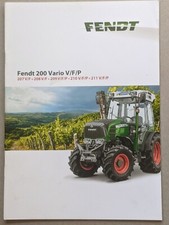 FENDT 200 Vario V/F/P 211 210 209 208 207 Traktoren Prospekt Bulldog Schlepper