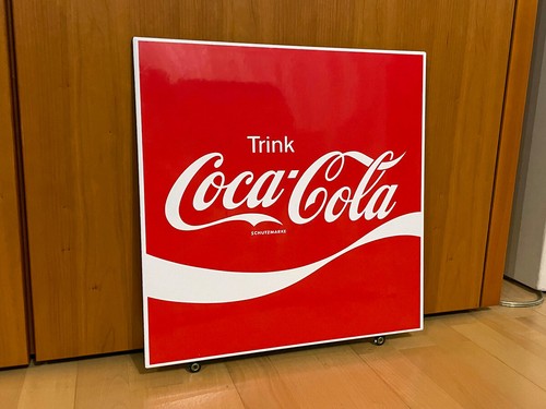 Emailschild trink cola - trink,