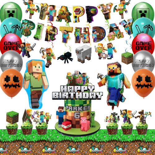Minecraft kinder party deko - kinder,