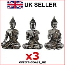 3er SET Buddha Statue Keramik