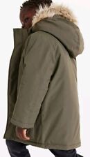 H&M Kinder Wasserabweisender Parka Jacke Mantel Khaki Grün Gr. 110/116 TOP Zusta