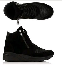 VITAFORM Damen-Hightopsneaker Velour/ Stretch 2 ReißverschlüsseGr 42 Vo