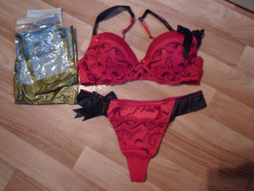 Set red passion rot mit - bh-set, "red