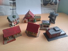 Modelleisenbahn Spur TT, 7 Gebäude, Häuser