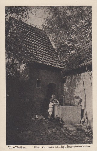 Postkarte alt meißen - postkarte,
