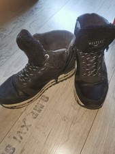 Mustang Stiefeletten Gr 40 Schwarz ? Schnürboots Mit Reißverschluss
