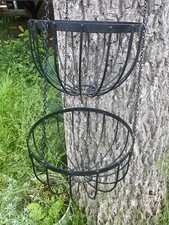 Große XXL Hänge Korb Körbe Etagere schwer Eisen Metall Garten Küche Obst Blumen
