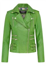 Damen Leder Bikerjacke