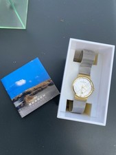 Skagen Denmark 355sgs Slim Line DAU Armbanduhr Damen Bicolor Edelstahl