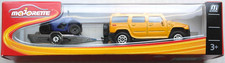 Majorette Hummer H2 gelb Anhänger Quad Neu/OVP SUV Geländewagen Auto Car yellow