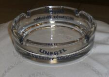 Glas Aschenbecher Unertl - Mühldorfer Weissbier, 14,5 cm Durchmesser, Selten !