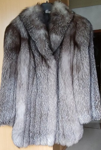 Silberfuchs pelzmantel damen - pelzmantel,