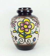 huge scheurich 16 1/2" floor VASE colorful fat lava flower decor model 286-42