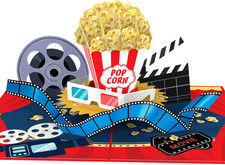 Pop-Up Karte Kinogutschein - 3D Geschenkverpackung für Filmabend & Kino