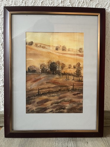 Aquarell bild landschaftsbild - aquarell,