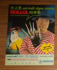 Seltene Werbung OSAMA UNI-BALL SIGNO Creamy Schreibgerät Freddy Krueger 1998