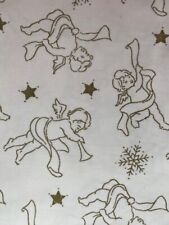 Tischdecke Mitteldecke 80x80 Baumwolle weiß Gold Weihnachten Engel von Pichler